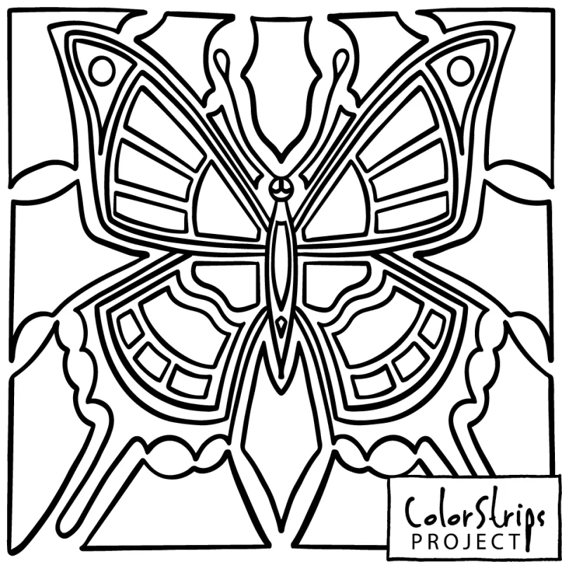ButterTwo: a symmetrical butterfly with geometric wing panels.