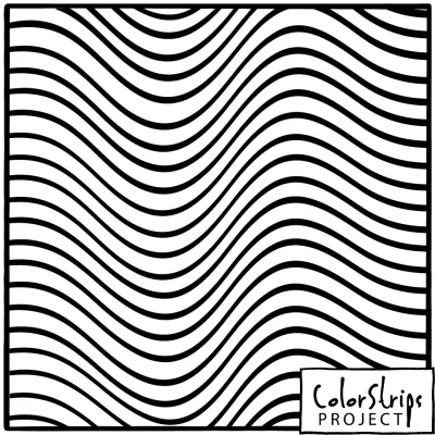 Parallel wavy lines rippling across the square.
