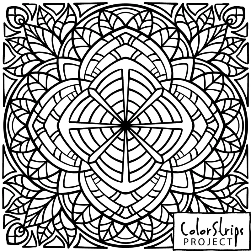 Layered petals and leaves forming an ornate floral medallion.