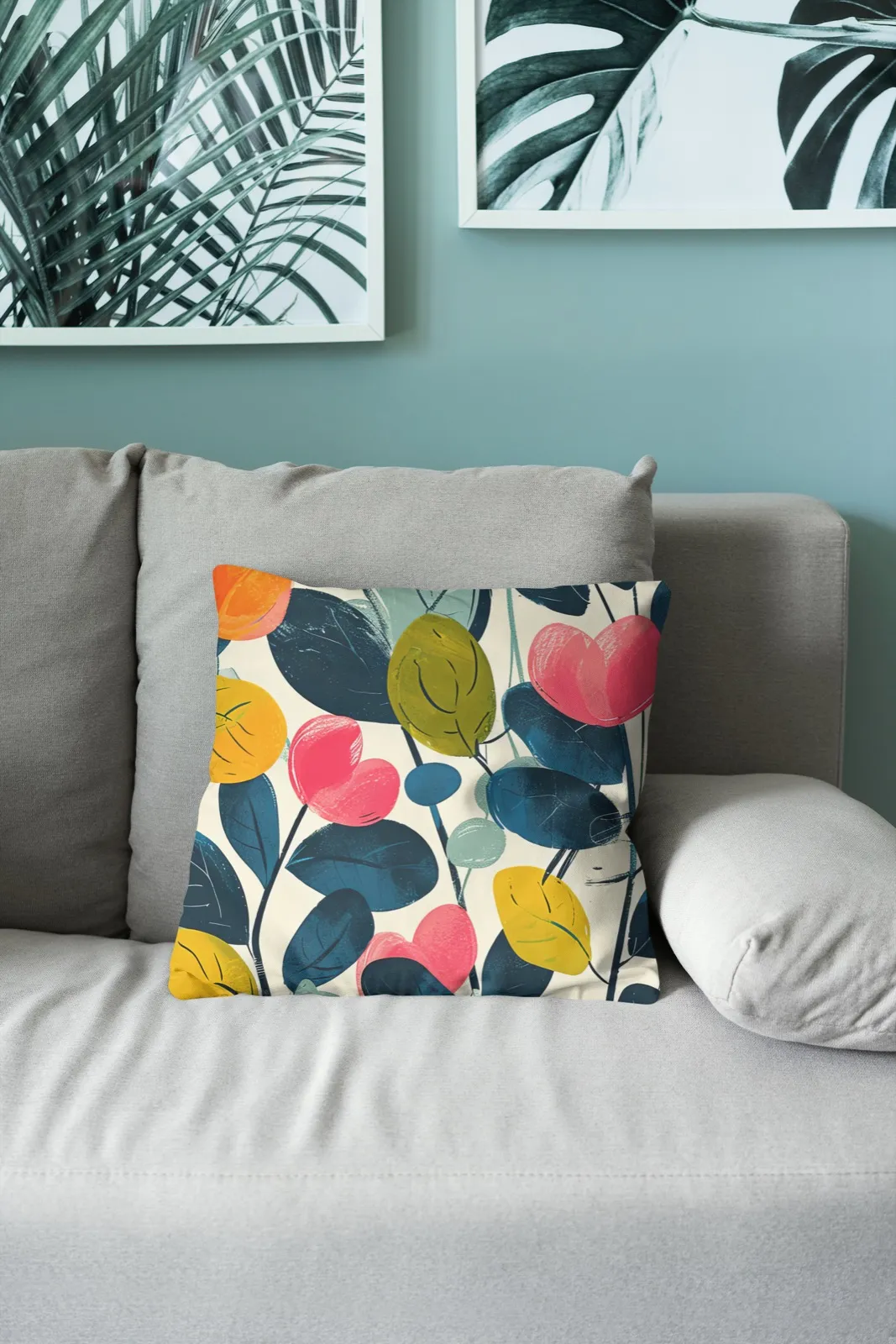 Graceful Florals on a throw pillow