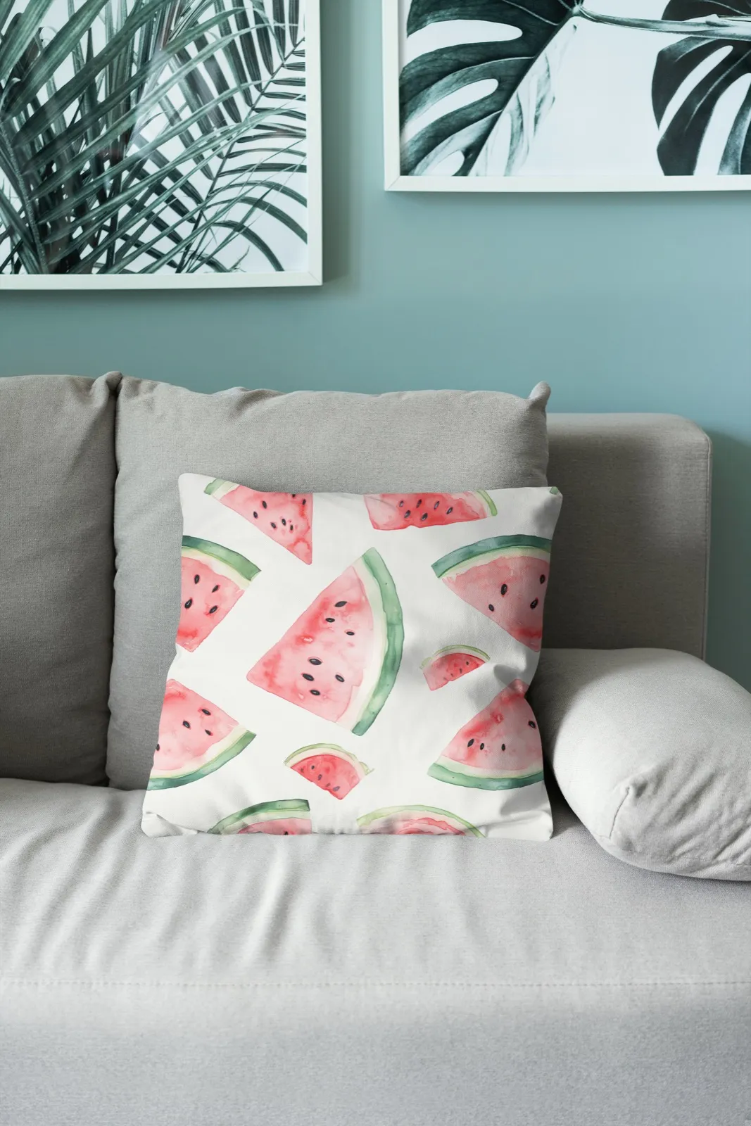 Watermelon Slices on a throw pillow