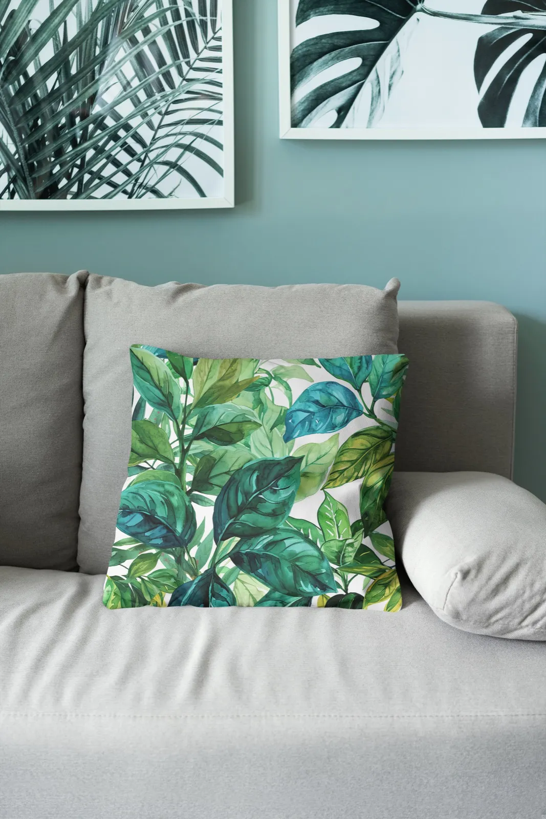 Cozy Botanical on a throw pillow