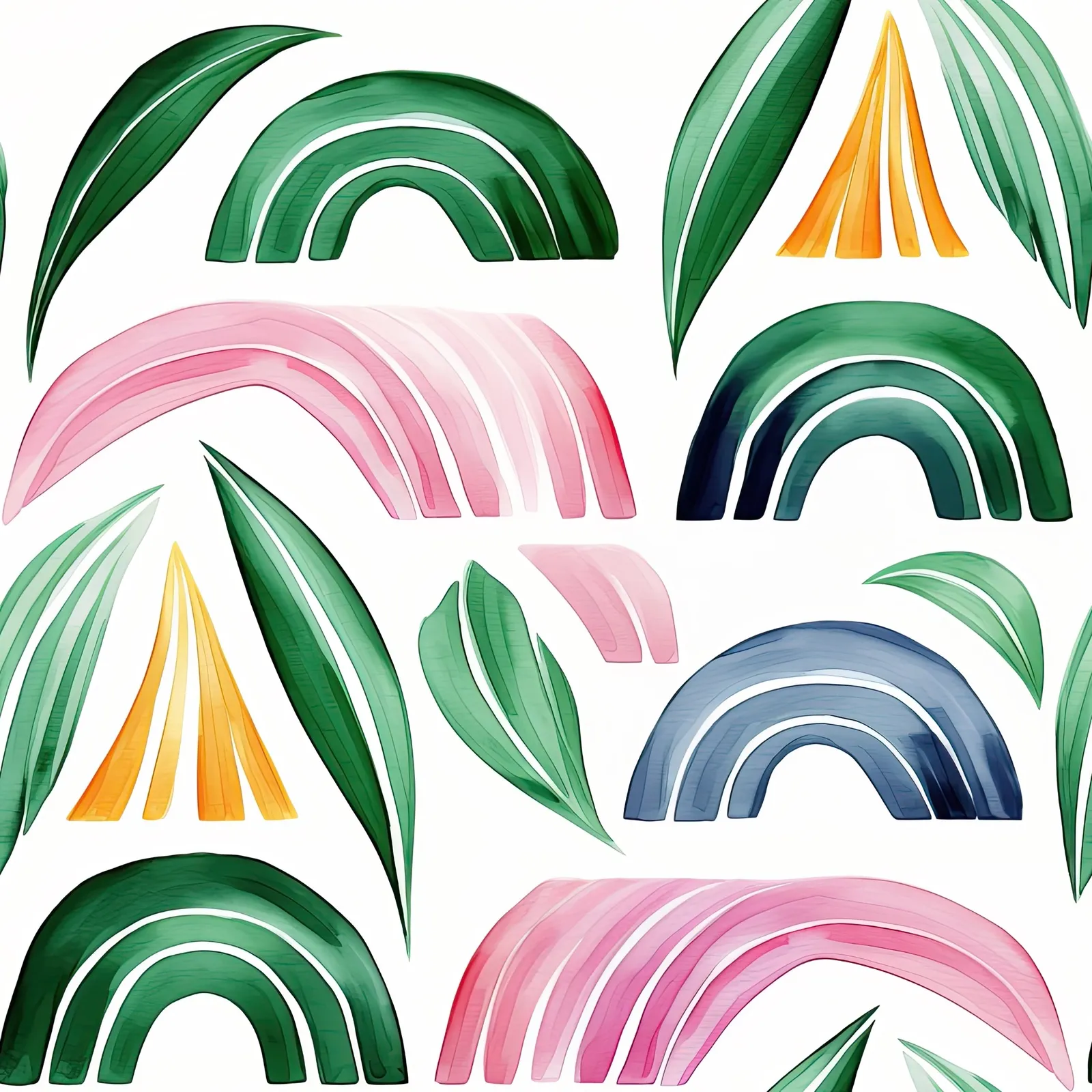 Floral Arches — seamless pattern tile